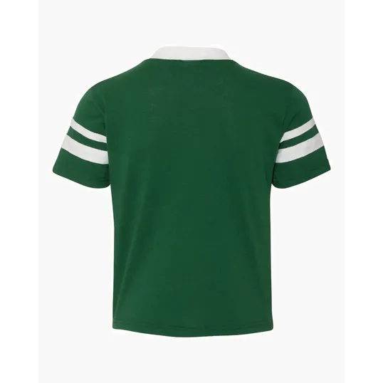Augusta Sportswear Youth V-Neck Jersey with Striped Sleeves — view 15