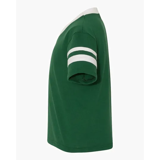 Augusta Sportswear Youth V-Neck Jersey with Striped Sleeves — view 26
