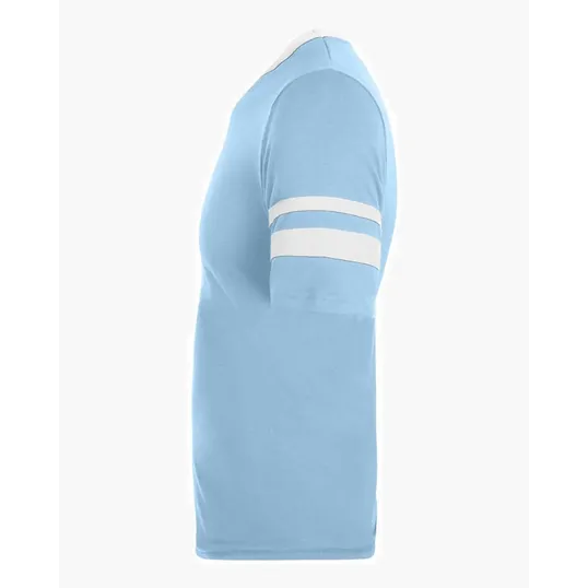 Augusta Sportswear Youth V-Neck Jersey with Striped Sleeves — view 30