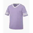 Augusta Sportswear Youth V-Neck Jersey with Striped Sleeves — view 2