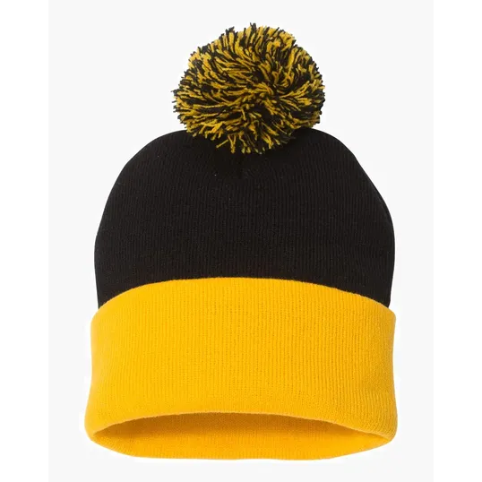 Sportsman 12" Pom-Pom Cuffed Beanie — view 3