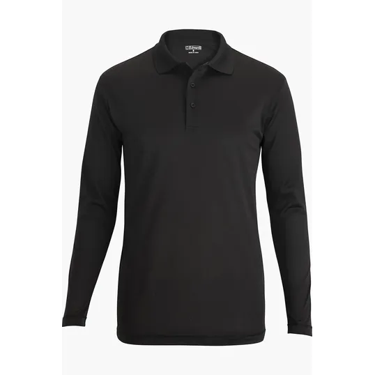 Mini Pique Long Sleeve Unisex Polo — view 2