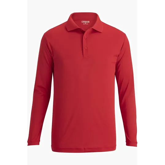 Mini Pique Long Sleeve Unisex Polo — view 3