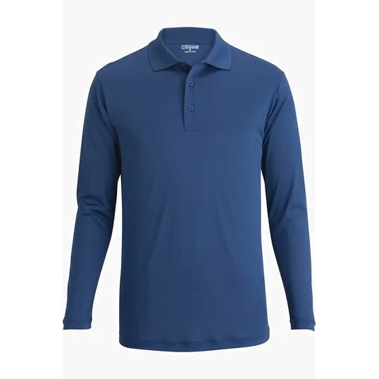 Mini Pique Long Sleeve Unisex Polo — view 4
