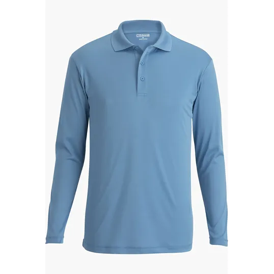 Mini Pique Long Sleeve Unisex Polo — view 7