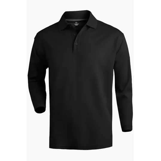 Hi Performance Mesh Unisex Long Sleeve Polo — view 2