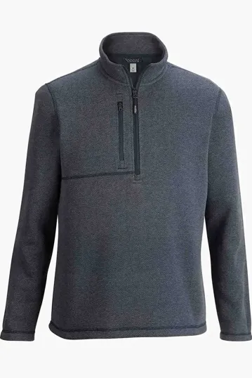 Men's Herringbone Jacquard Fleece 1/4-Zip Jacket — view 2