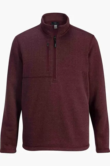 Men's Herringbone Jacquard Fleece 1/4-Zip Jacket — view 3