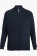 Acrylic Blend Unisex Sweater Jacket with Mock Neck