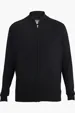 Acrylic Blend Unisex Sweater Jacket with Mock Neck — view 2