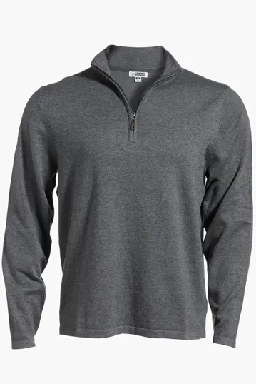 Tri Blend Unisex 1/4 Zip Sweater — view 3