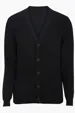Cotton Blend Unisex Cardigan Sweater, Fine Gauge Knit — view 2