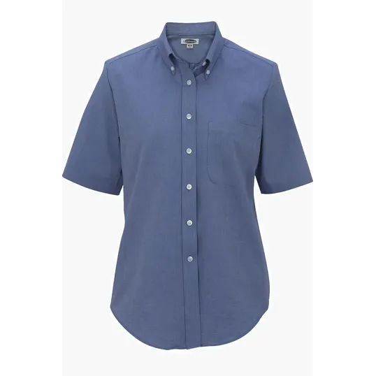 Easy Care Oxford Short Sleeve Ladies Shirt — view 7