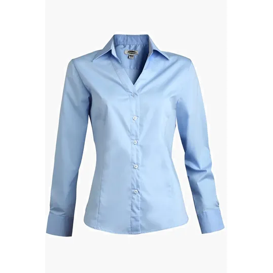 Stretch Broadcloth Long Sleeve Ladies Shirt — view 2