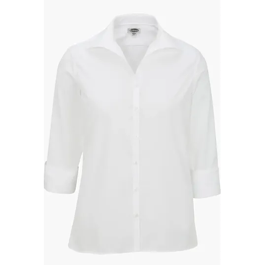 Lightweight Poplin Three Quarter Sleeve Ladies Shirt
