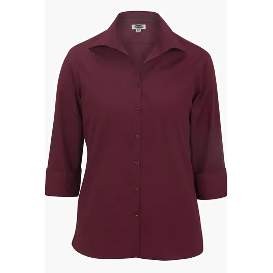 Lightweight Poplin Three Quarter Sleeve Ladies Shirt — view 6