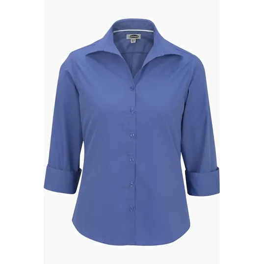 Lightweight Poplin Three Quarter Sleeve Ladies Shirt — view 8