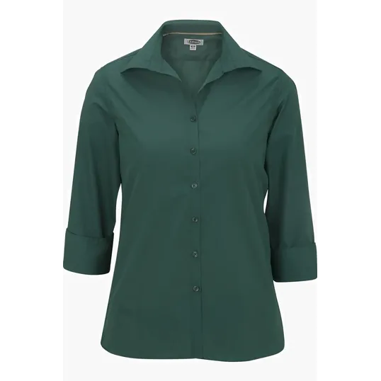 Lightweight Poplin Three Quarter Sleeve Ladies Shirt — view 10