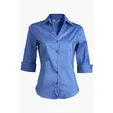 Stretch Broadcloth Three Quarter Sleeve Ladies Shirt — view 4