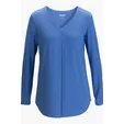 Soft Pleated Ladies Blouse, Long-Sleeve Jersey Knit — view 4