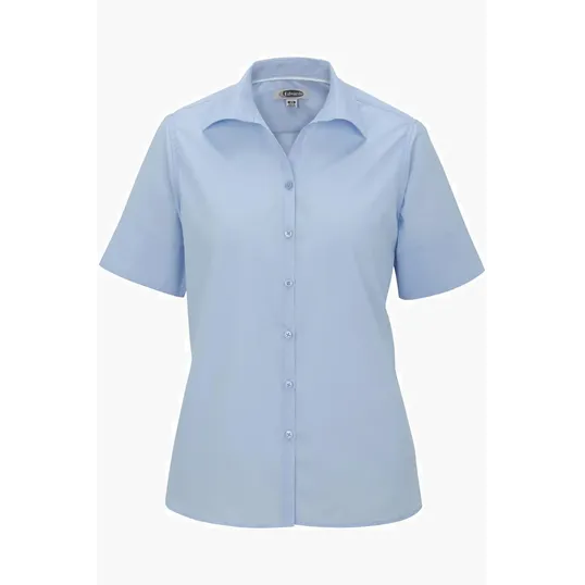 Lightweight Poplin Short Sleeve Ladies Shirt — view 2