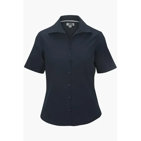 Lightweight Poplin Short Sleeve Ladies Shirt — view 3