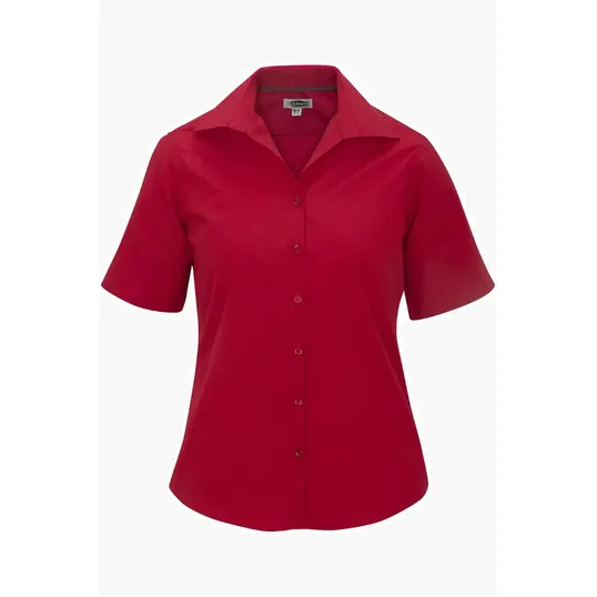 Lightweight Poplin Short Sleeve Ladies Shirt — view 5