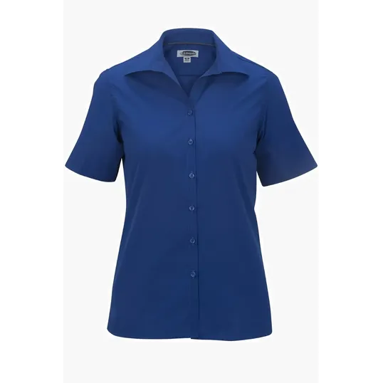 Lightweight Poplin Short Sleeve Ladies Shirt — view 7