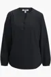 Open V Neck Ladies Long Sleeve Blouse — view 2