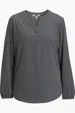 Open V Neck Ladies Long Sleeve Blouse — view 3