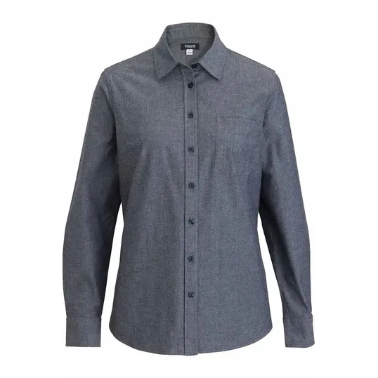 Chambray Long Sleeve Ladies Shirt