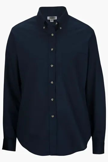 Easy Care Poplin Long-Sleeve Ladies Shirt — view 3