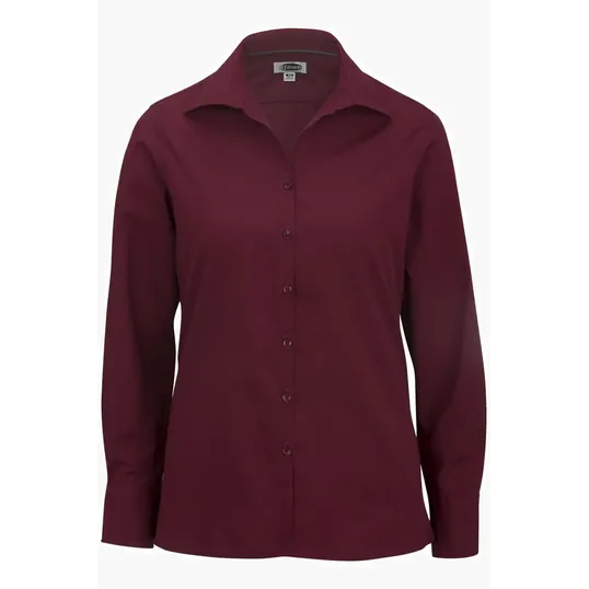 Lightweight Poplin Long Sleeve Ladies Shirt — view 6