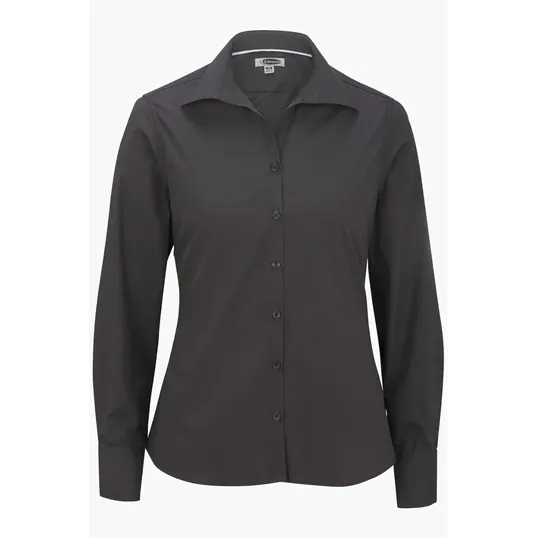 Lightweight Poplin Long Sleeve Ladies Shirt — view 9