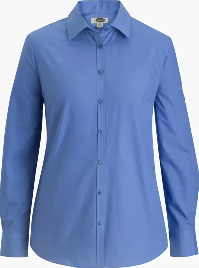 Essential Broadcloth Long Sleeve Ladies Shirt — view 5