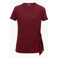Soft Wrap Ladies Blouse with Jersey Knit Wrap Detail — view 5