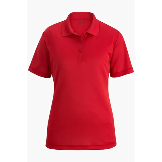 Mini Pique Ladies Polo with Rib-Knit Collar — view 3