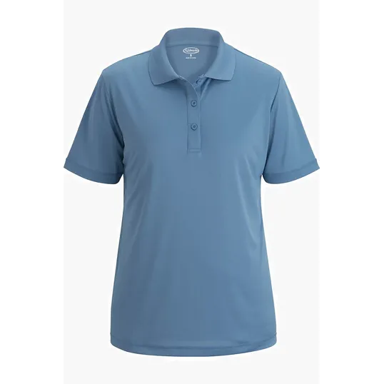 Mini Pique Ladies Polo with Rib-Knit Collar — view 7