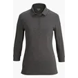 Optical Heather Ladies Polo with 3/4 Sleeves — view 2