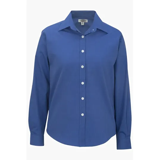 Pinpoint Oxford Long Sleeve Ladies Shirt — view 4