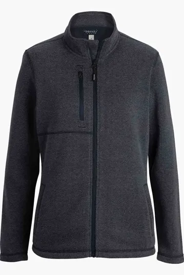 Herringbone Ladies Jacket, Full-Zip Fleece — view 2