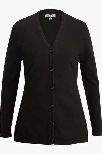 Tri Blend Ladies Shirttail Cardigan — view 2