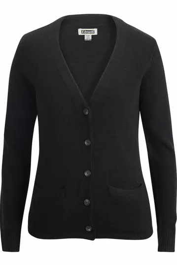 Tuff Pil Plus Ladies V-Neck Cardigan with Pockets — view 2
