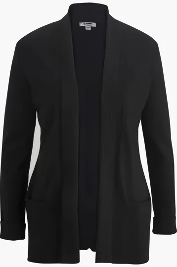 Tri Blend Ladies Shawl Collar Cardigan — view 2