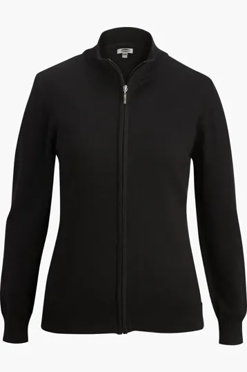 Tri Blend Ladies Full Zip Cardigan — view 2