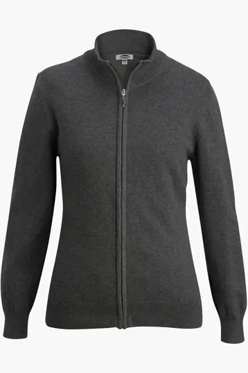 Tri Blend Ladies Full Zip Cardigan — view 3