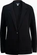 Ladies Sweater Blazer with Blazer Lapel and One-Button Closure