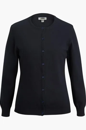 Tri Blend Ladies Jewel Neck Cardigan