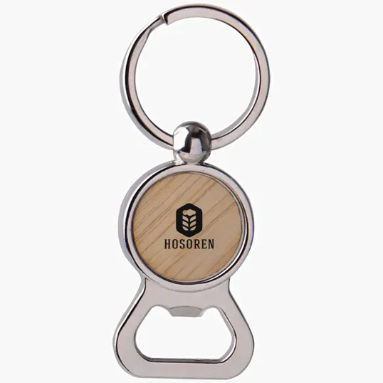 Bottle Opener Keytag with Wood Veneer