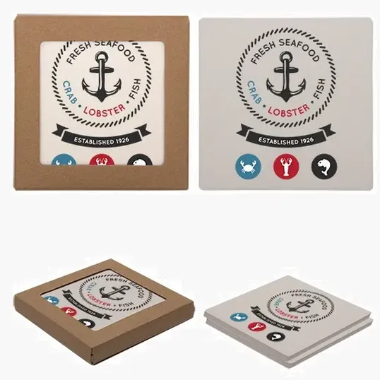 Square Two Coaster Set